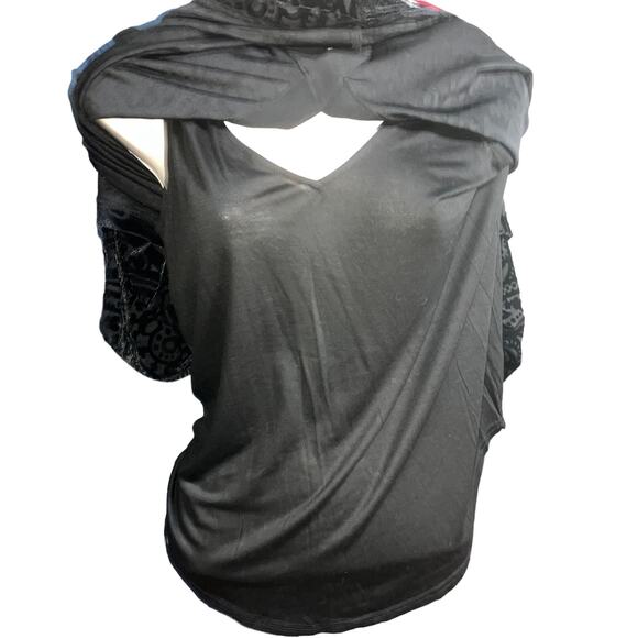 NWT Nic+Zoe Brocade Velvet Black Splitneck Tunic with Tank-size Small - Picture 7 of 14